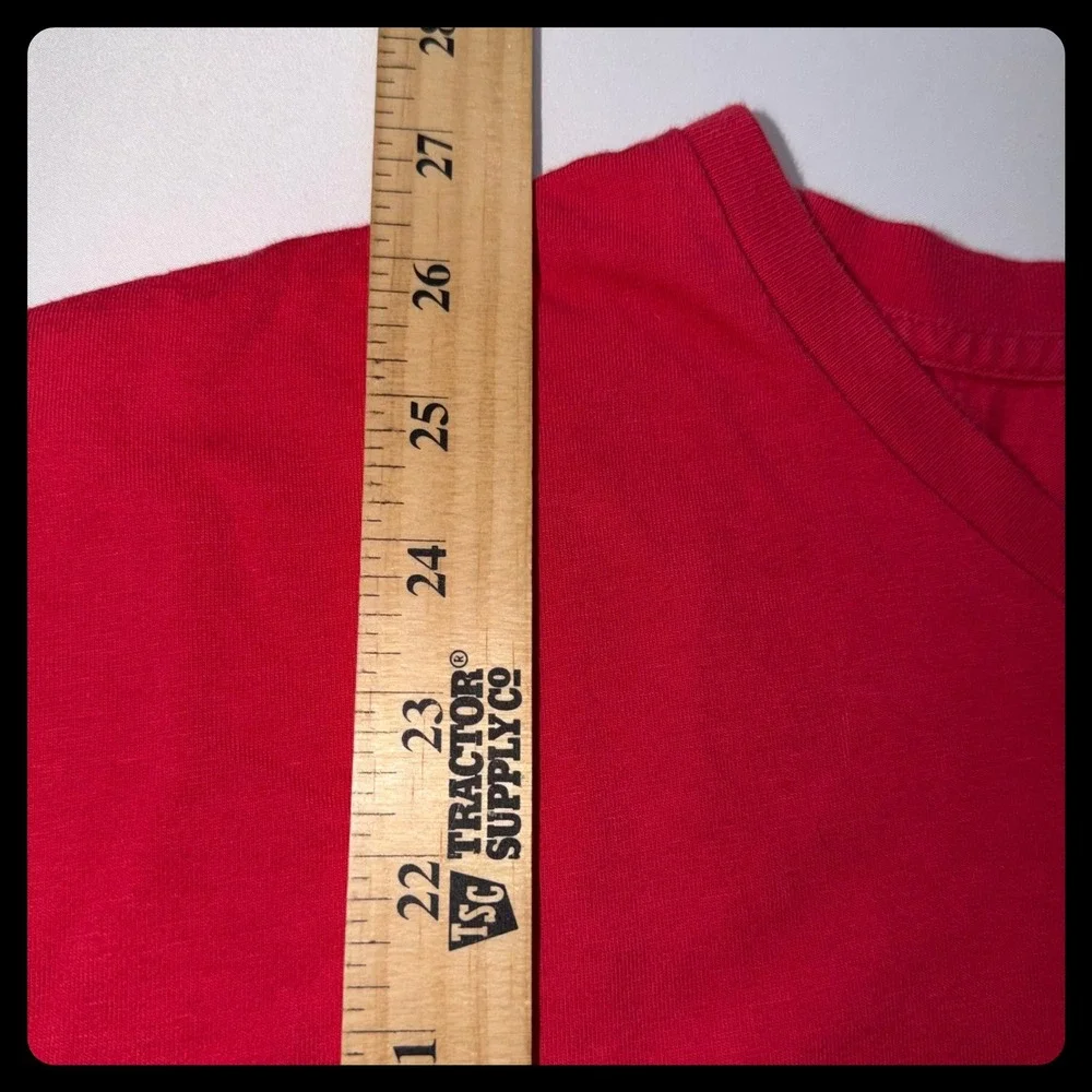 Polo Ralph Lauren T-Shirt Mens Large Red V-Neck Classic Fit Short Sleeve Pony